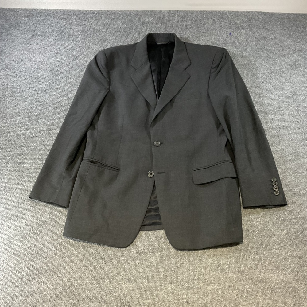 Banana Republic Mens 40S Classic Wool Blend Blazer Charcoal Gray 2 Button Jacket